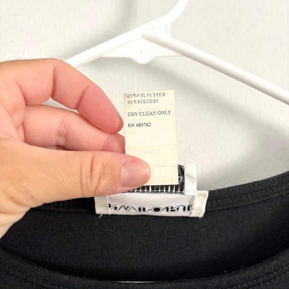 NEW Natori x Saks Fifth Avenue Black 3/4 Sleeve Maxi Shirt Dress Embroidered Sm - Picture 5 of 7